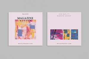 Square Magazine Psd Mockup