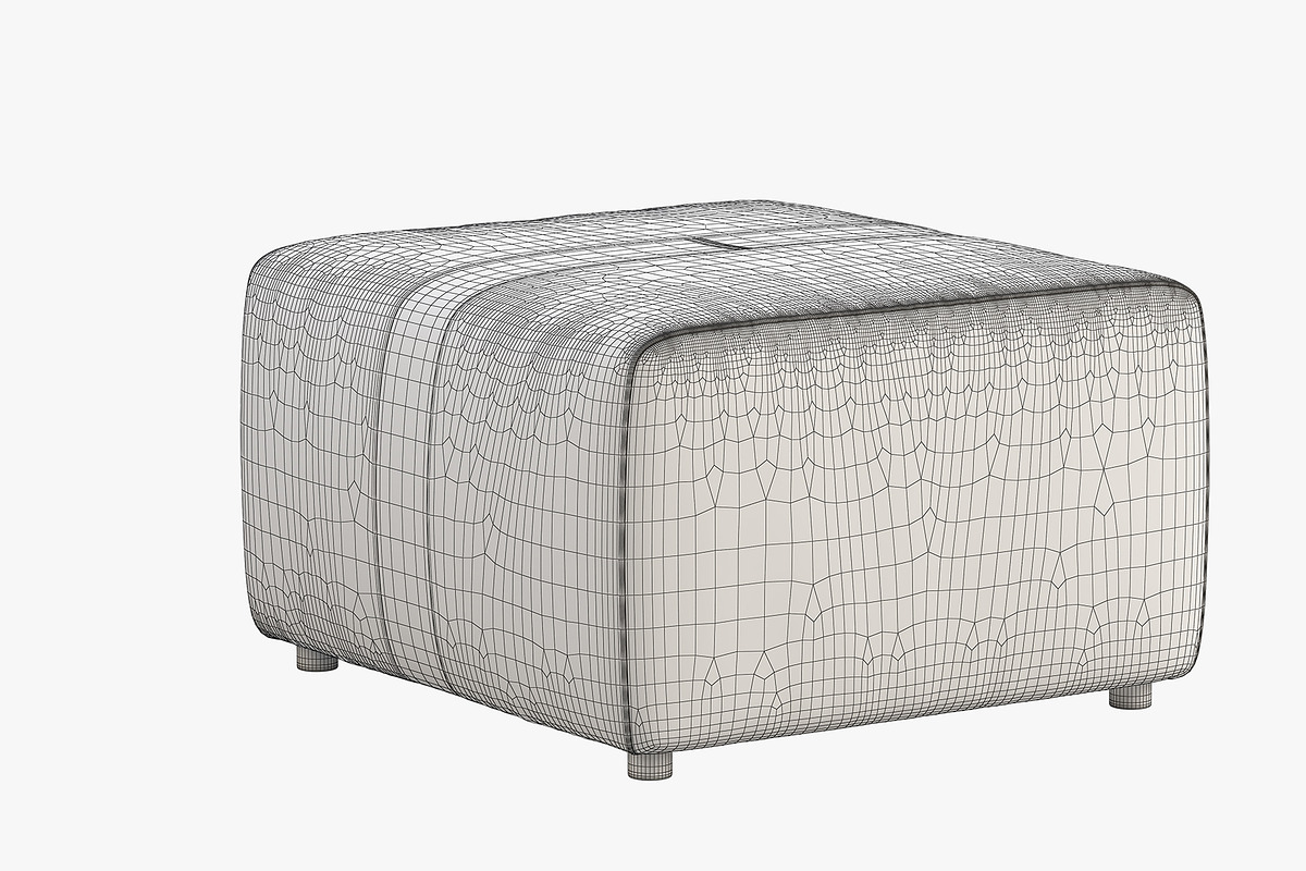 Joybird Malachi Ottoman, a Furniture 3D Model by 3dmitruk (Photo 17 of 18)