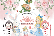 Pastel Cute Alice In Wonderland, an Illustration by TatiMockup (Thumbnail 1 of 5)