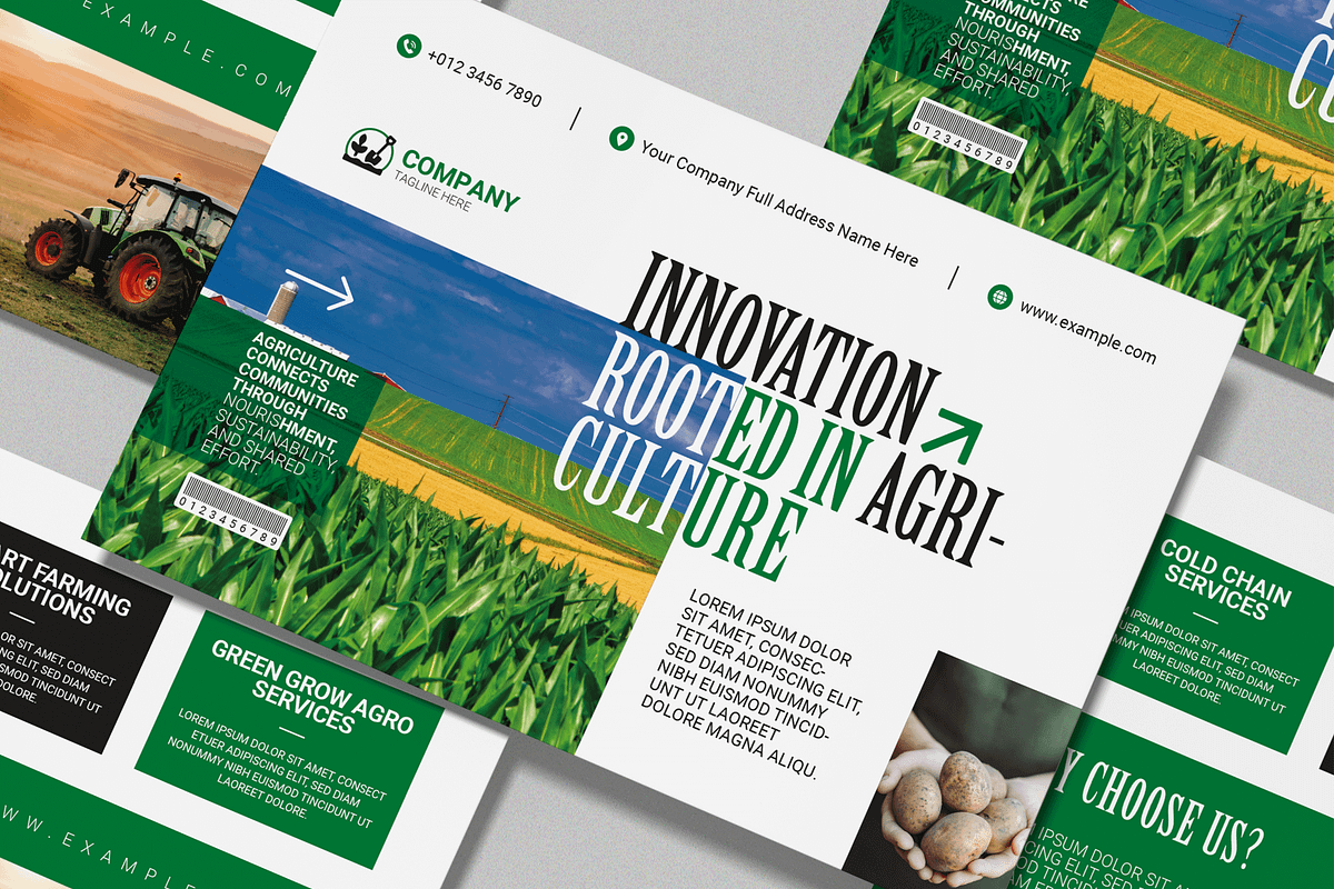 Farming Postcard Design Template, a Card Template by MightyDesign (Photo 5 of 8)