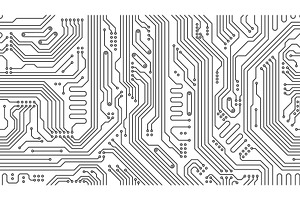 Motherboard pattern, an Object Illustration by Buch&Bee