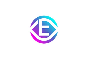 Initial letter E eye vision logo, a Branding & Logo Template by Rasagama Studio