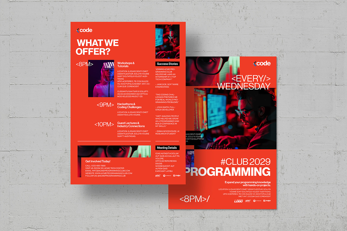 Programming Club Flyer Template, a Flyer Template by BrandPacks (Photo 4 of 5)
