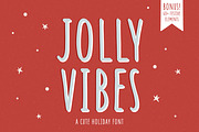 Jolly Vibes - Holiday Font, a Sans Serif Font by simpleblues (Thumbnail 1 of 14)