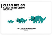 38 Dinosaur Elements x3 Styles, a Graphic by monkik (Thumbnail 20 of 22)