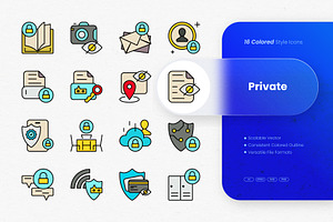 Private Colored Icons, an Outline Icon by cidcud_graphic