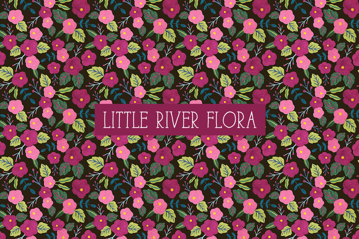 LITTLE RIVER FLORA Seamless Patterns, a Pattern Graphic by Dreaming with Isa (Photo 4 of 9)