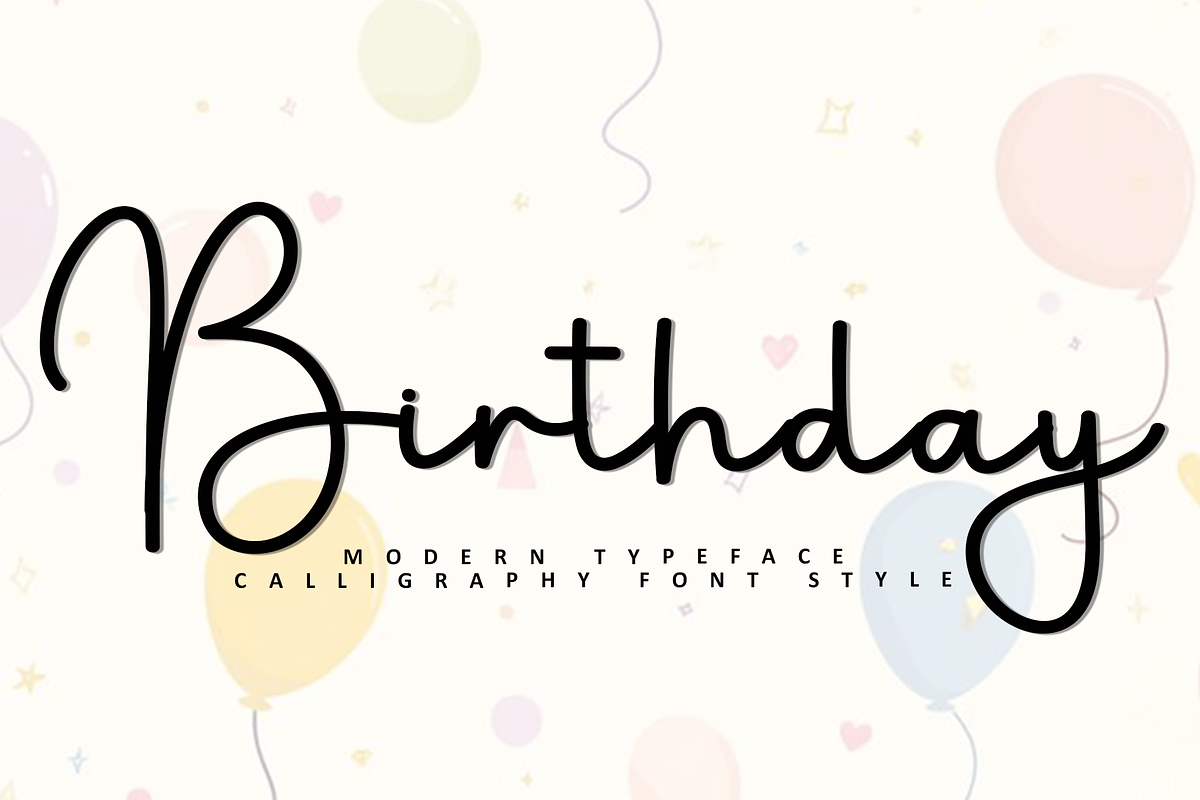 Birthday, a Handwritten Font by FreshTypeINK (Photo 1 of 8)