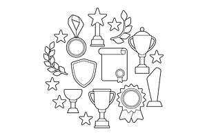 Awards and trophy background., a Background Graphic by incomible