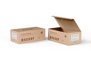 Kraft Cardboard Paper Box Mockup, a Packaging Mockup by Ram Studio LLC (Thumbnail 7 of 18)