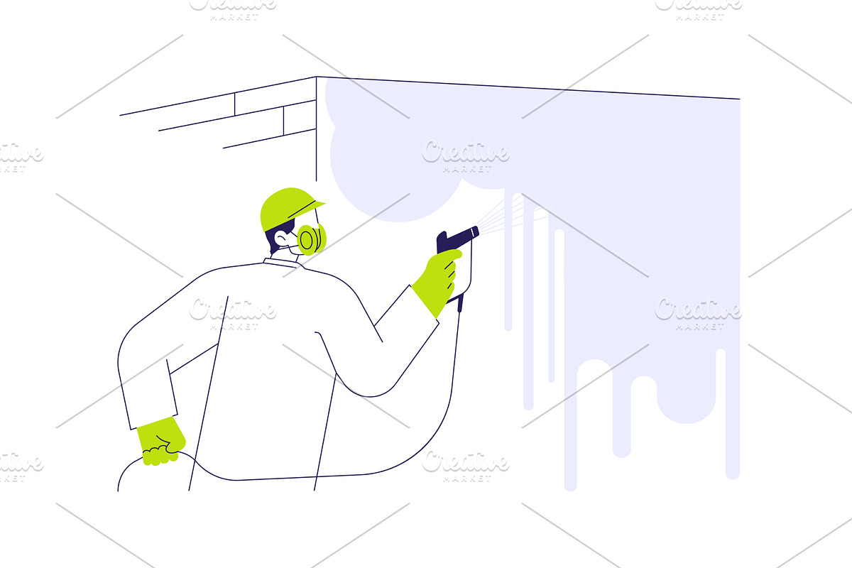 Painting walls abstract concept, an Object Illustration by Visual Generation