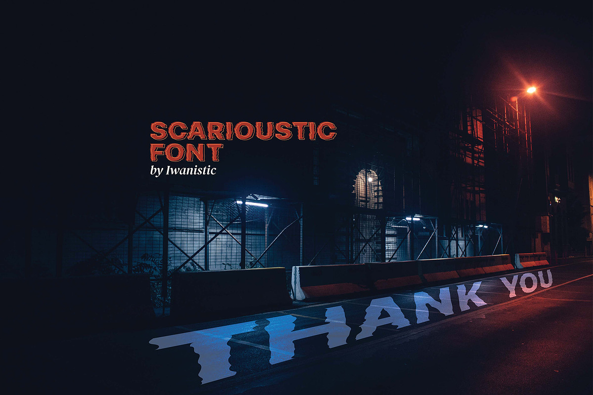 Scarioustic - Spooky Halloween Font, a Sans Serif Font by Iwanistic (Photo 11 of 11)