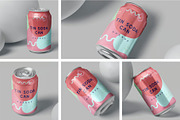 Round Tin Soda Can Mockups, a Product Mockup by megostudi0 (Thumbnail 1 of 7)