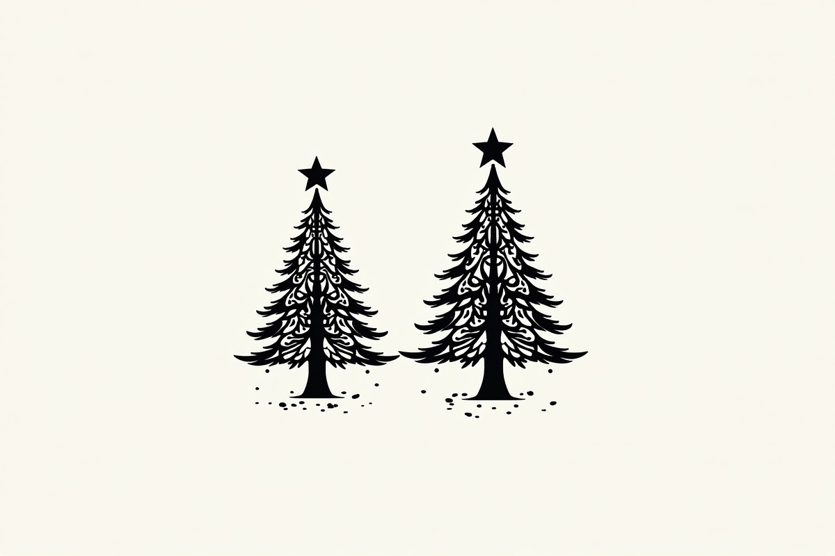 Holiday Tree Bundle, an Illustration by hafijul (Photo 6 of 18)