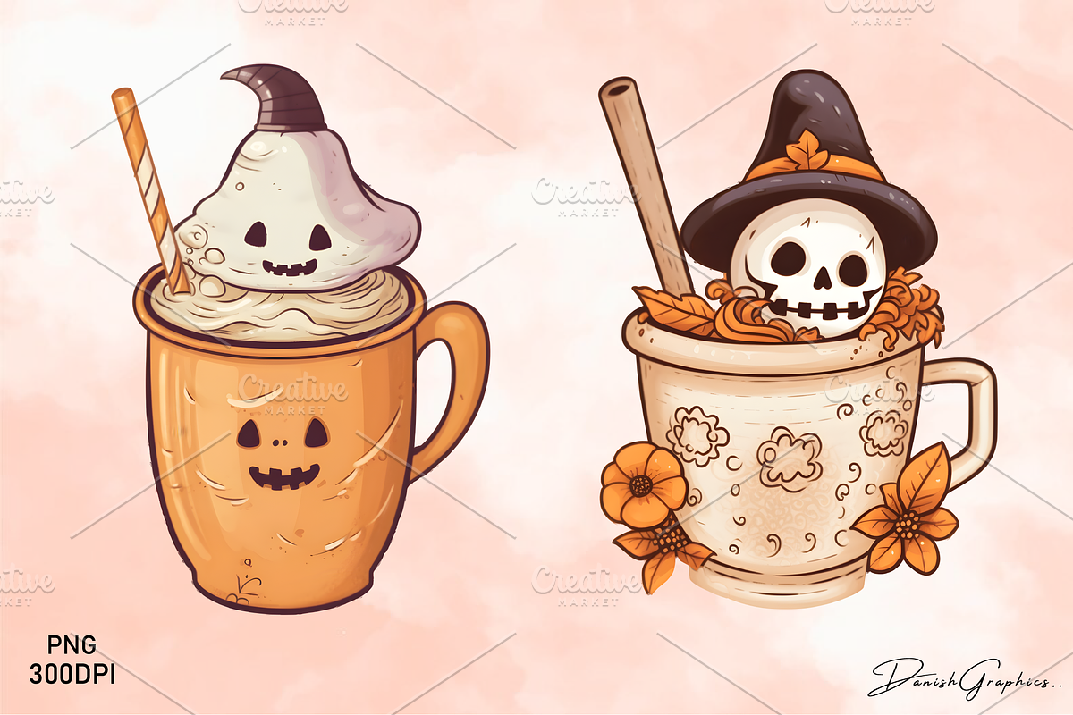 Halloween Coffee Cup Clipart Png, an Object Illustration by danishgraphics (Photo 2 of 7)