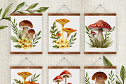Mushroom Watercolor Fall Graphics, an Illustration by Red Ink (Thumbnail 5 of 9)