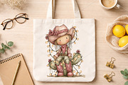 Funny Summer Western Girls Clipart, an Illustration by Canvas Craft (Thumbnail 5 of 7)