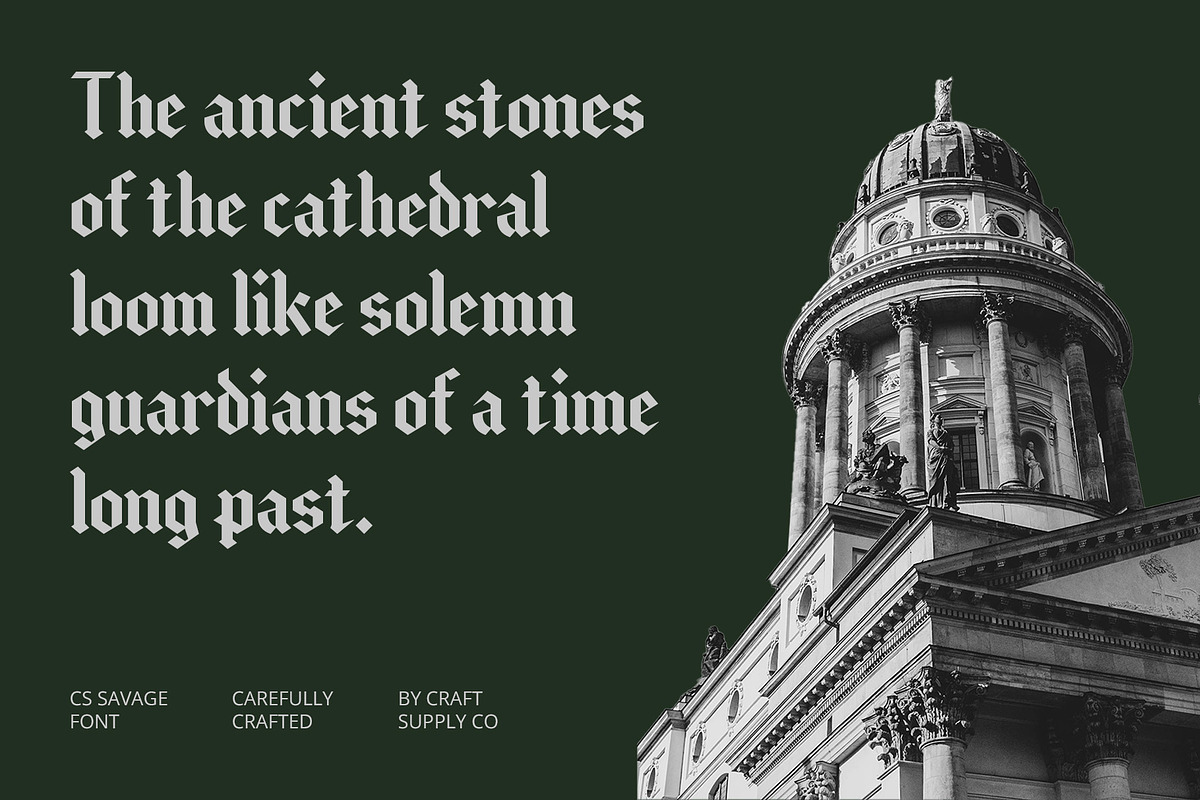 CS Savage – Gothic Font, a Blackletter Font by Craft Supply Co. (Photo 6 of 8)