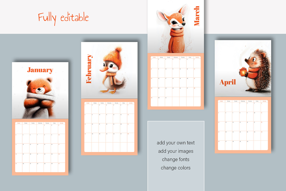 2026 Calendar Template for InDesign preview 2