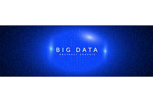 Big Data Flow Abstract Background, a Technology Illustration by Holo Art