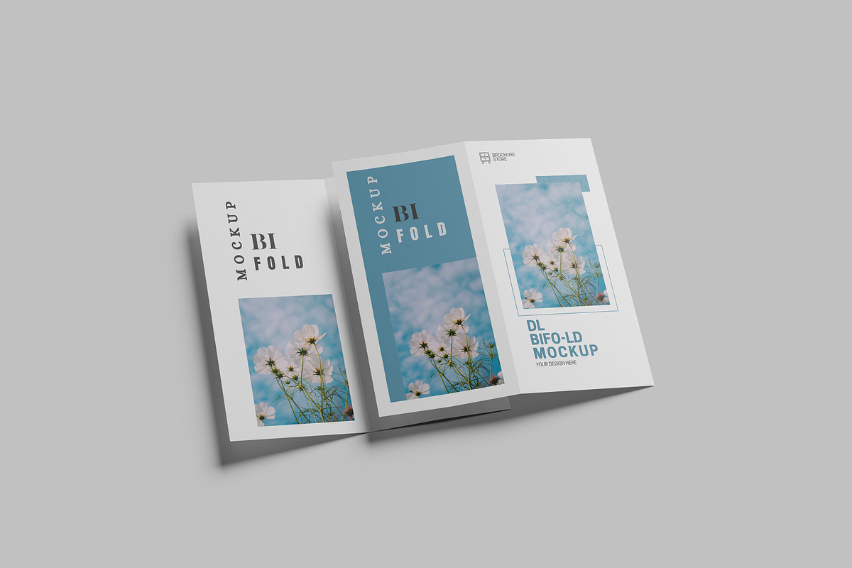 DL Bifold Brochure Mockup, a Print Template by Difa Design (Photo 3 of 11)