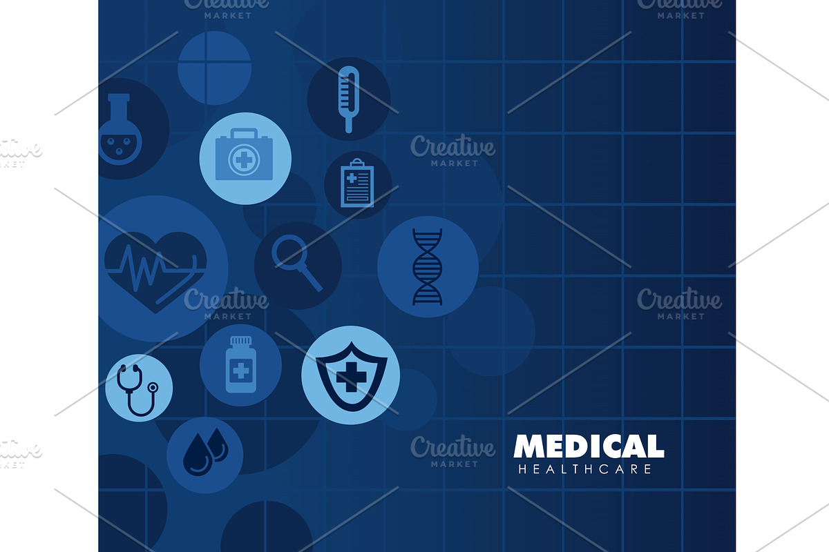 health blue background, a Healthcare Illustration by studiogstock