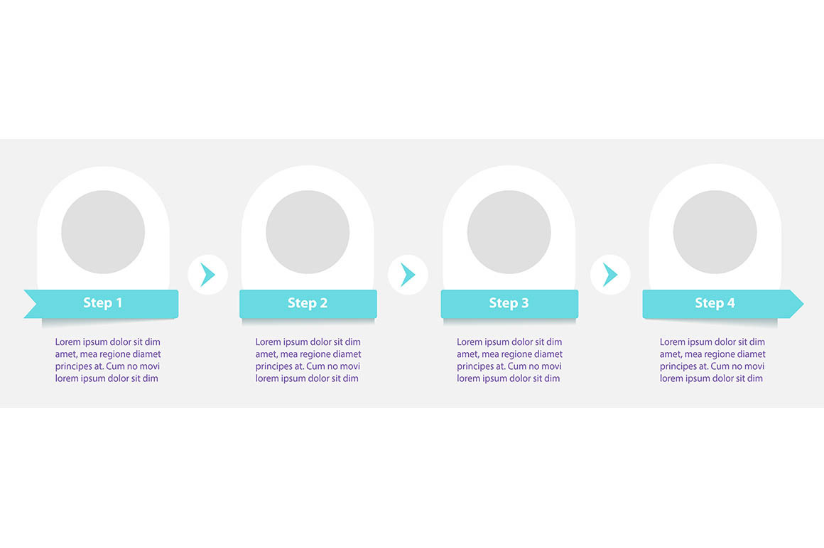 Simple modern flowchart with headers, a Templates & Theme by IMG Visuals