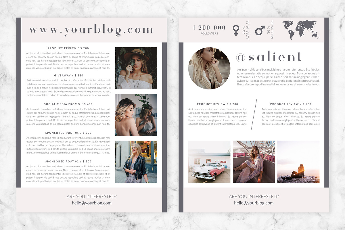 Media Kit Template, a Stationery Template by Eesome Design Studio (Photo 3 of 4)