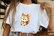 Cute Christmas Squirrel Clipart, an Illustration by CrexoraLab (Thumbnail 4 of 5)