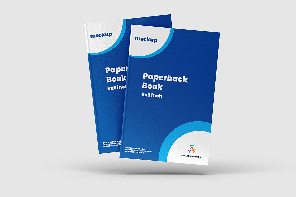 Paperback Book Mockup - 6x9 inch, a Books & Magazine Mockup by Illusiongraphic (Photo 9 of 19)
