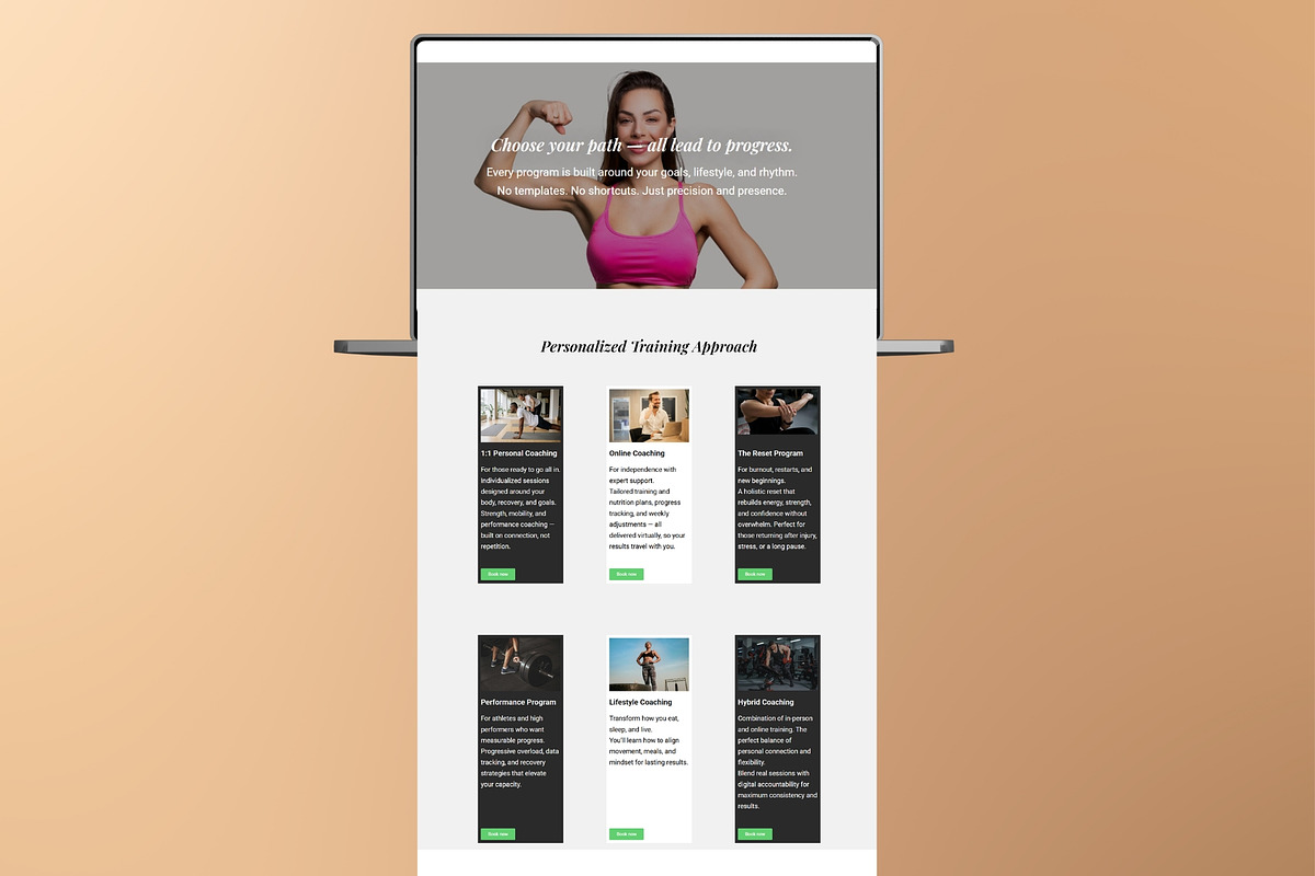 Mova Personal Trainer WordPress Theme preview 6