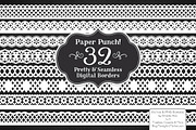 White Lace Borders Clipart & Vectors, an Illustration by Amanda Ilkov (Thumbnail 2 of 5)