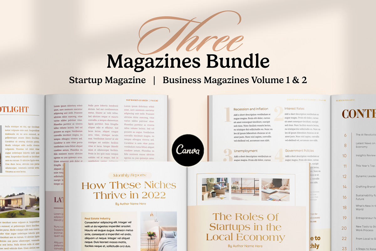 Three Magazines Bundle, a Magazine Template by Creatif Foundry (Photo 2 of 10)