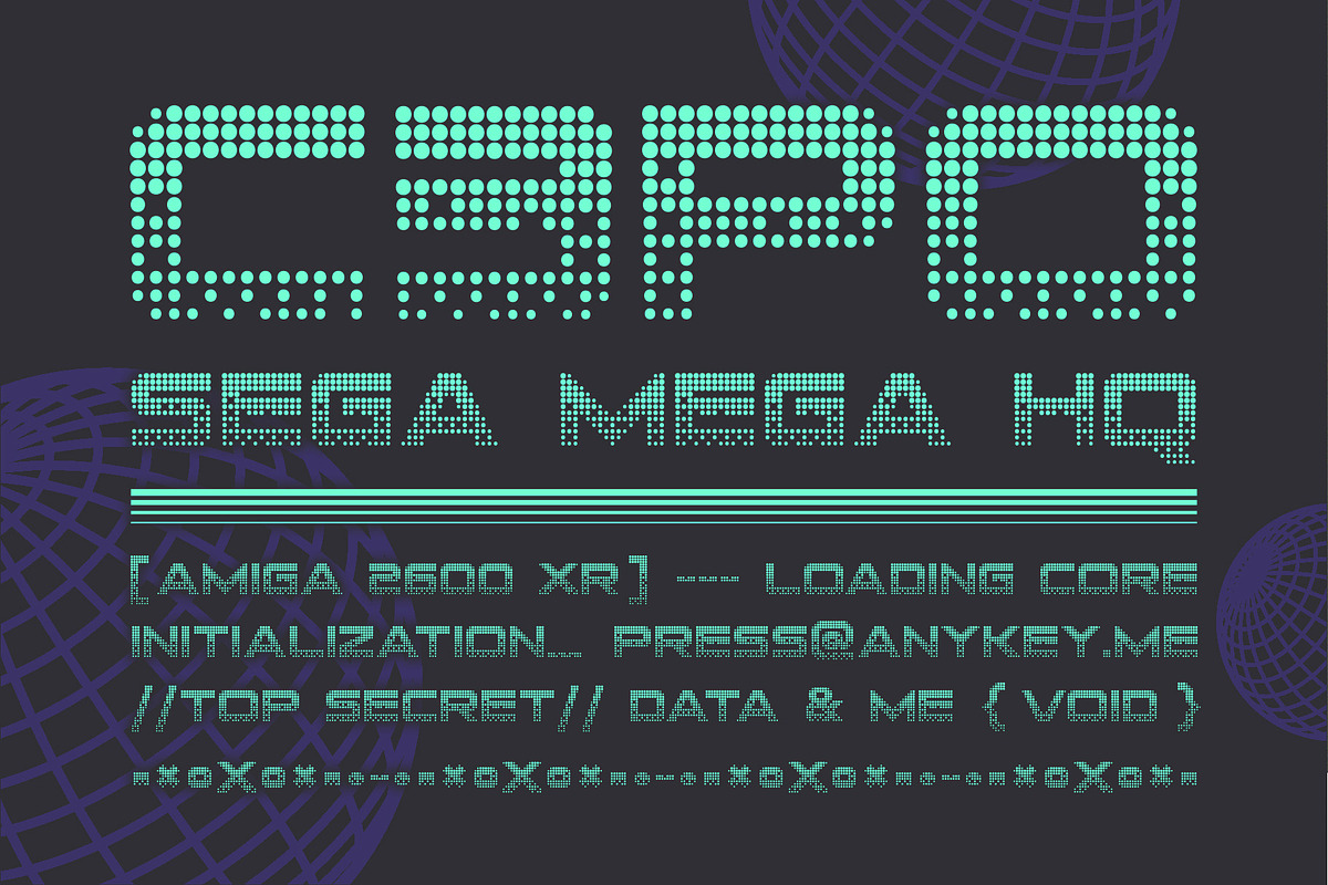 CRT-64 Dotted Font preview 5