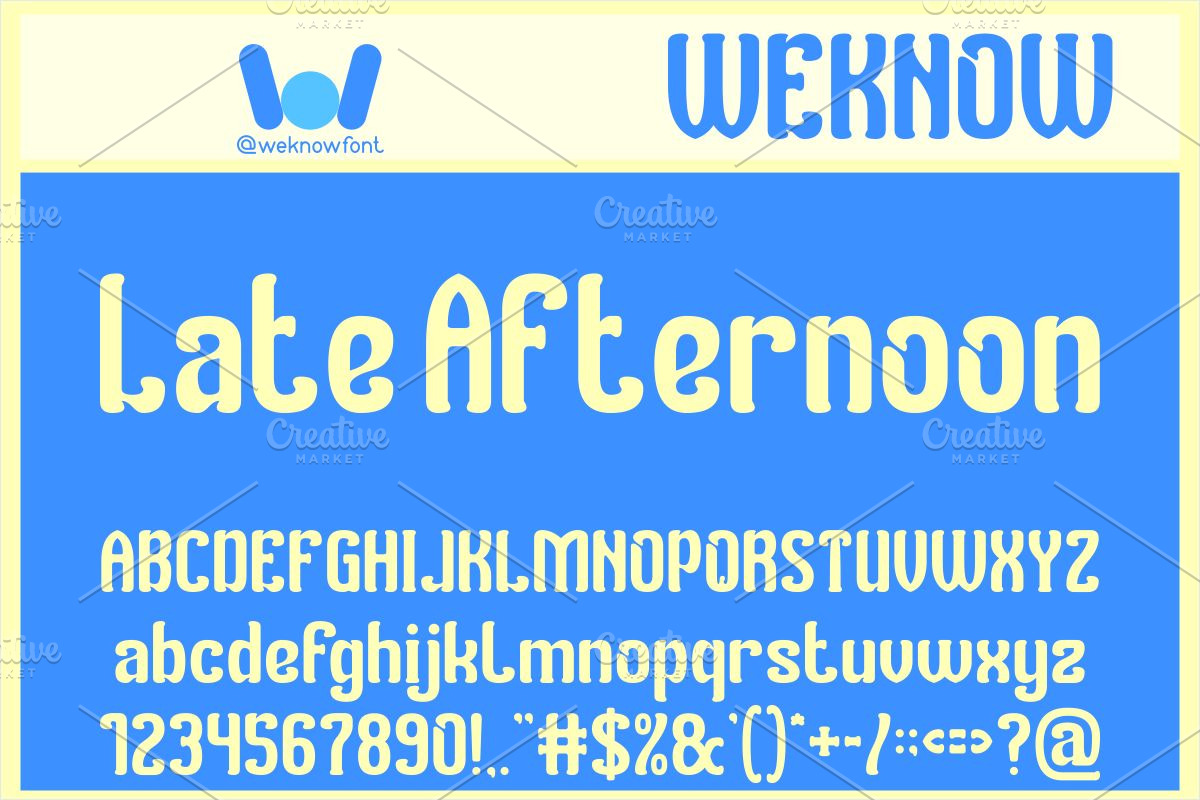 Late Afternoon font, a Font by weknow (Photo 1 of 8)