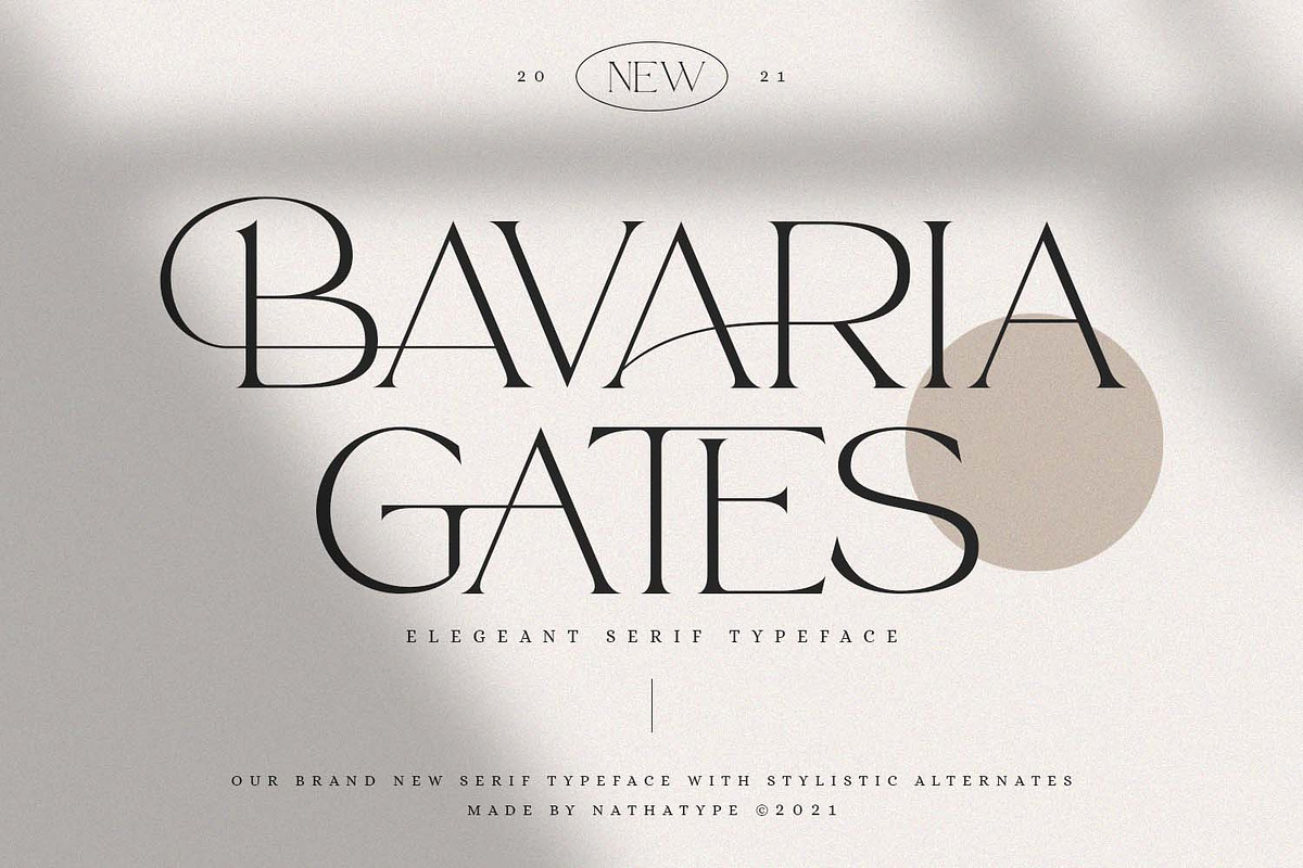 Bavaria Gates Font Family (Updated), a Serif Font by Nathatype (Photo 1 of 10)