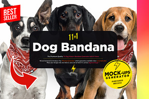 Dog Bandana 11xMock-ups