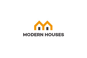 Modern Houses - House & Letter M Log