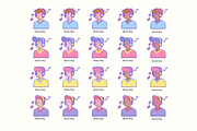 795 Diversity Avatars, an Outline Icon by Flat Icons (Thumbnail 15 of 15)