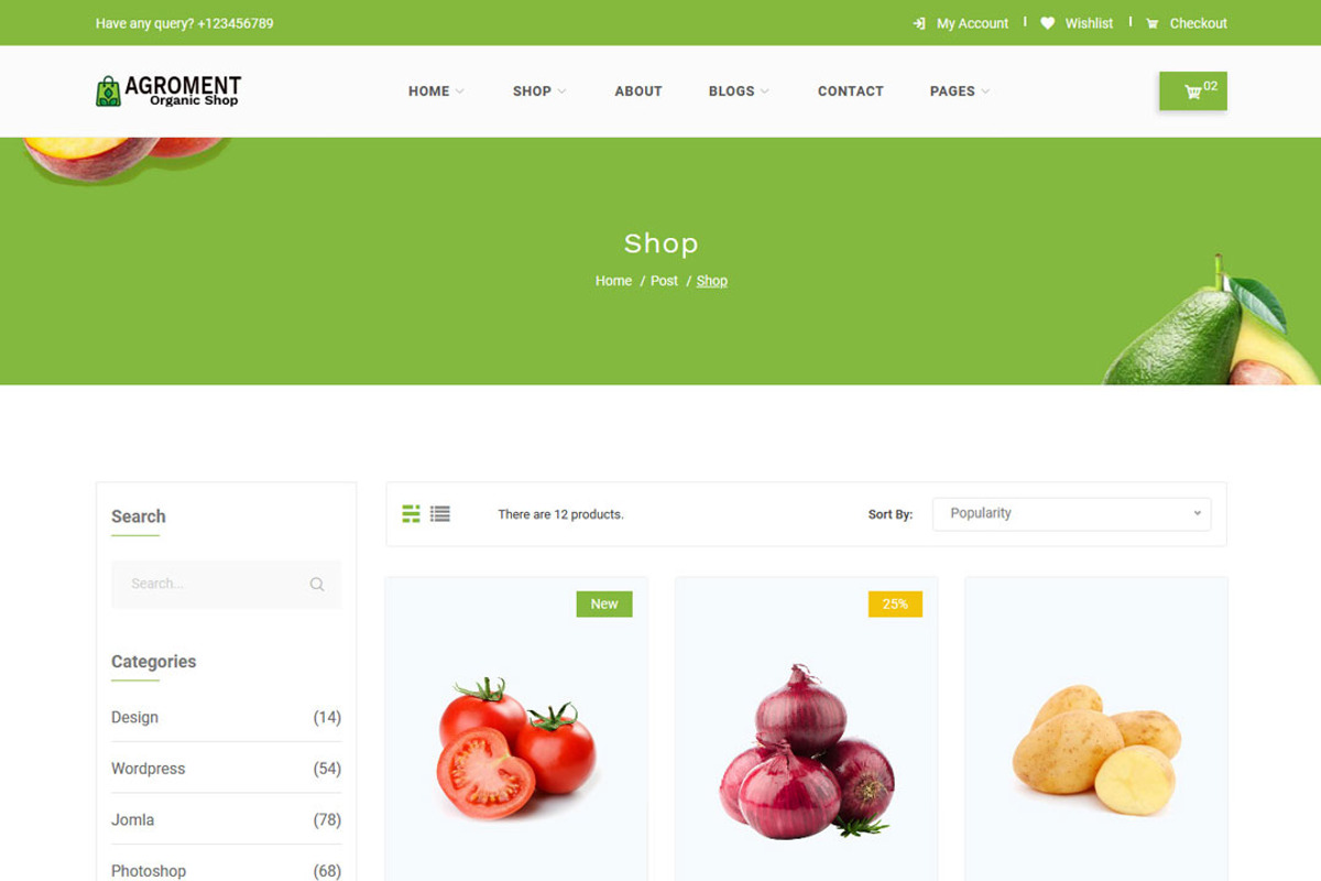 Agroment Organic Food HTML Template, a HTML Template by techboot (Photo 2 of 8)