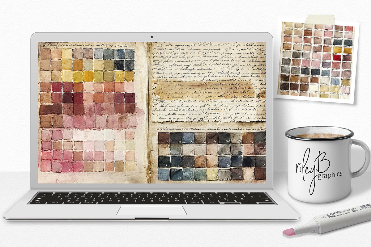 Vintage Palette Ledgers, a Decorative Illustration by rileyBgraphics (Photo 4 of 5)