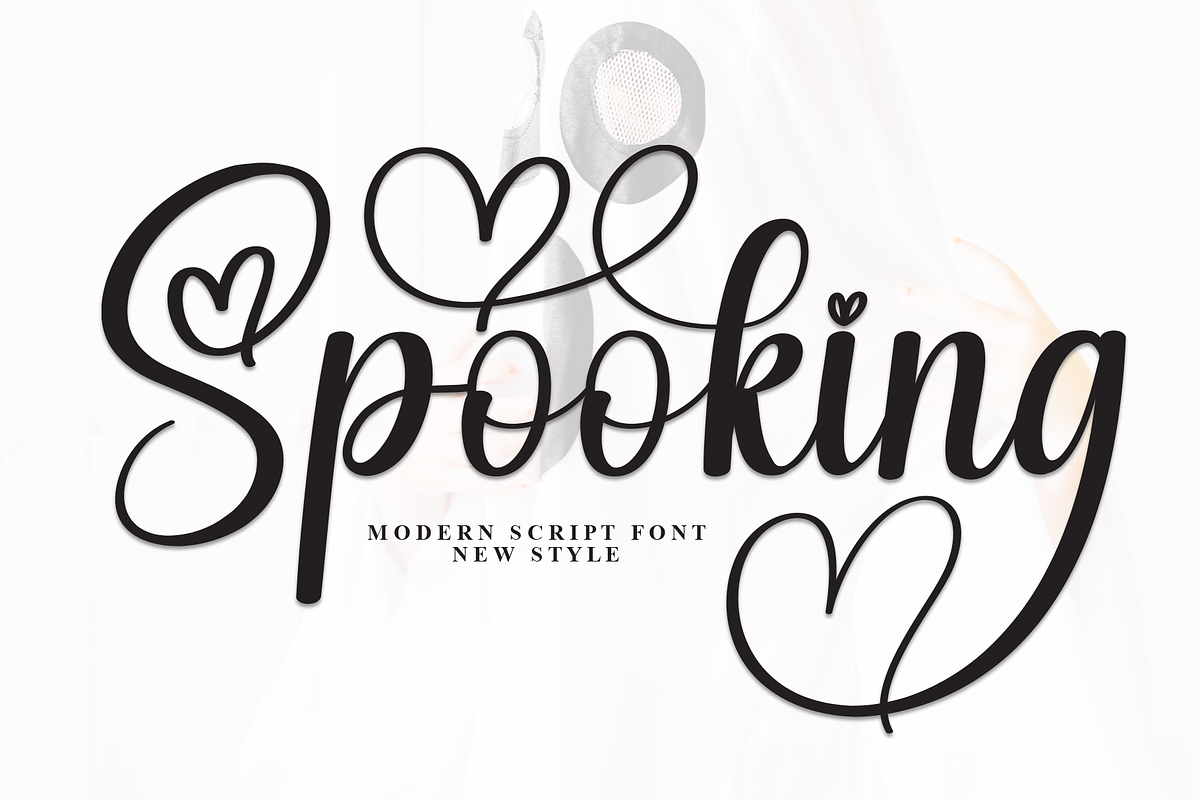 Spooking | Script Font, a Handwritten Font by Scratchones (Photo 1 of 9)