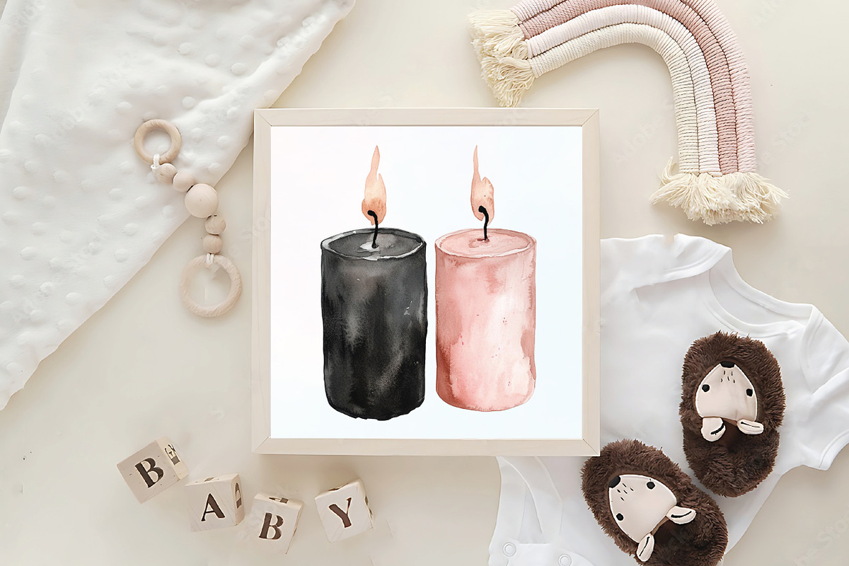 Watercolor Cozy Evening Clipart, an Illustration by CraftArtStudio (Photo 6 of 6)