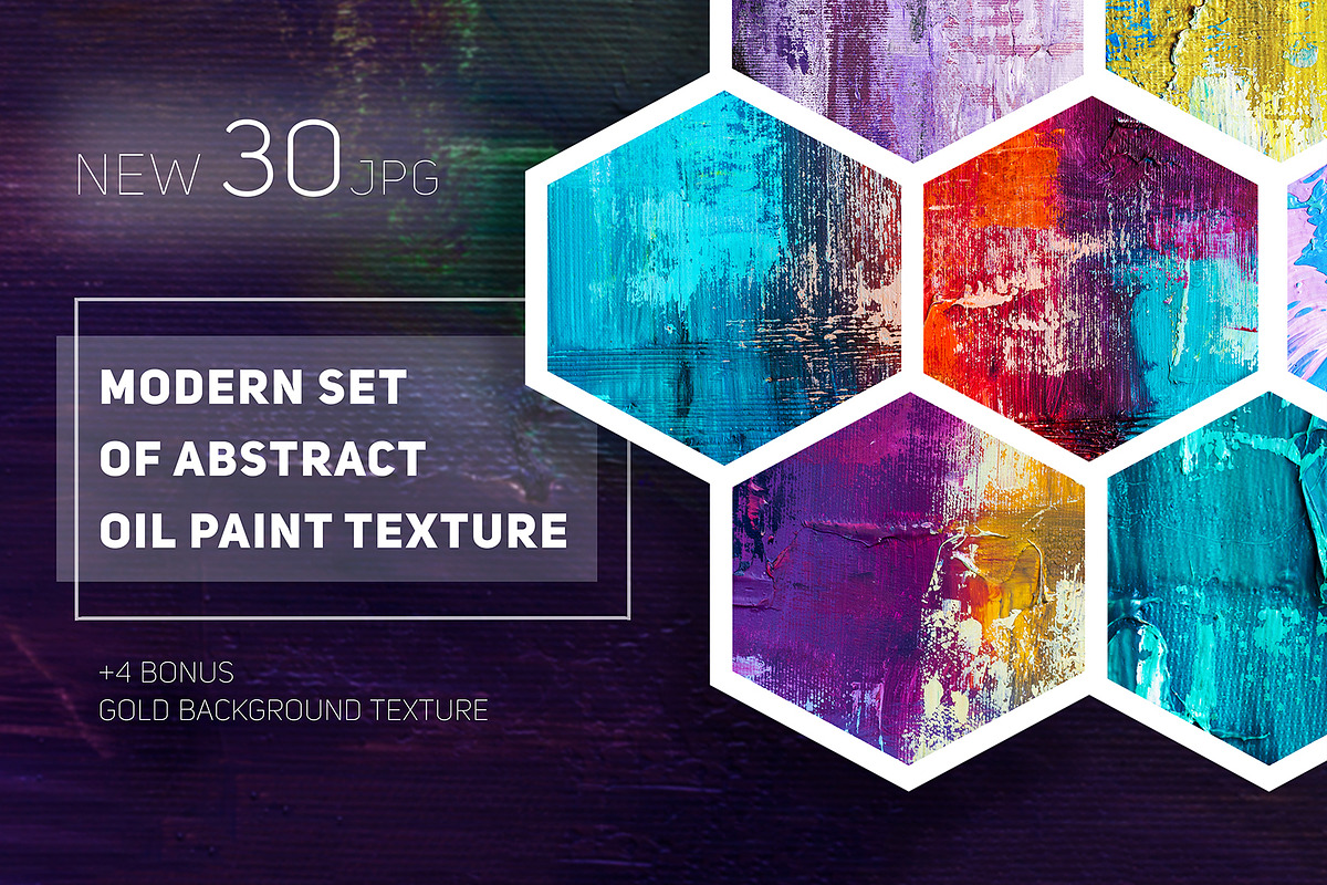 Set of abstract oil paint textures, a Texture Graphic by Alim Yakubov (Photo 2 of 6)