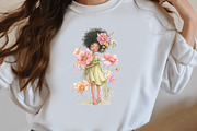 Whimsical summer girl clipart, an Illustration by Designworld (Thumbnail 5 of 7)