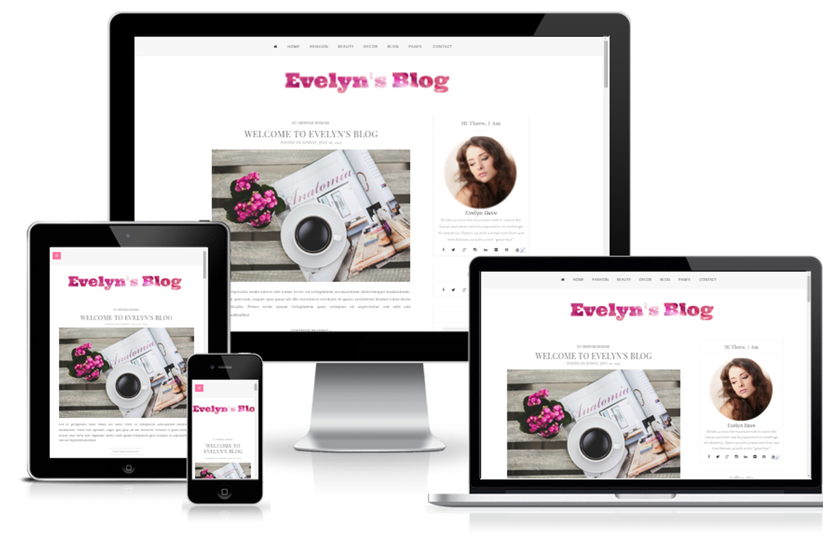 Blogger Template-Evely's Blog, a Websites & App Template by Yo..! Templates (Photo 2 of 2)