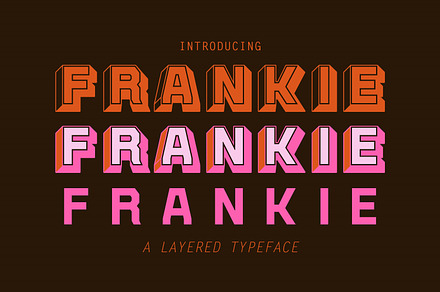 Frankie Layered, a Sans Serif Font by MarleyGrayson