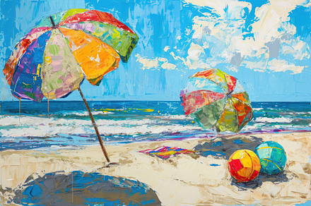 A vibrant painting capturing the sce, a Photo by Iftikhar Alam