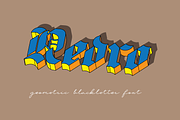 Redro - Geometrical Blackletter, a Blackletter Font by Gittype (Thumbnail 1 of 8)