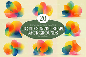 20 Liquid Sunrise Shapes Backgrounds